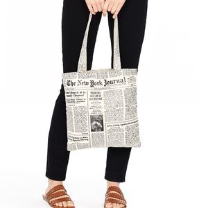 NWT Kate Spade Make Headlines Canvas Tote